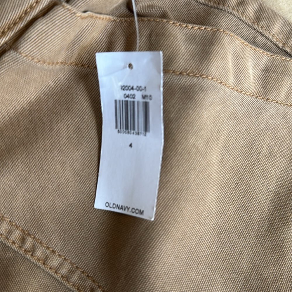 NWT Old Navy Khaki Cargo Pants Size 4 - Picture 4 of 6